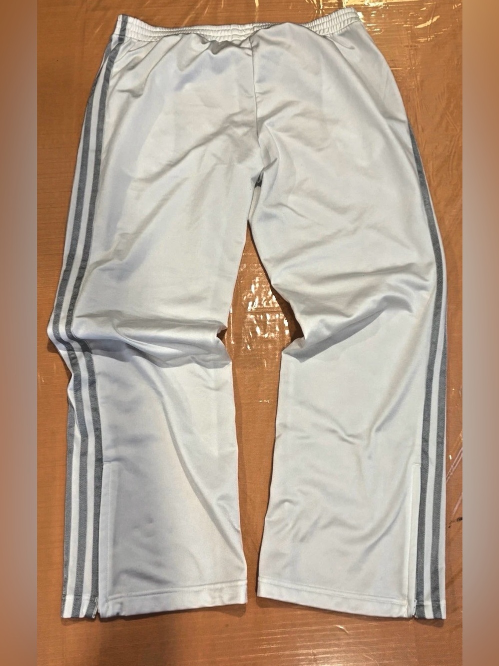Adidas Classic Y2K Track Pants White Size Large Trefoil Zip Leg
